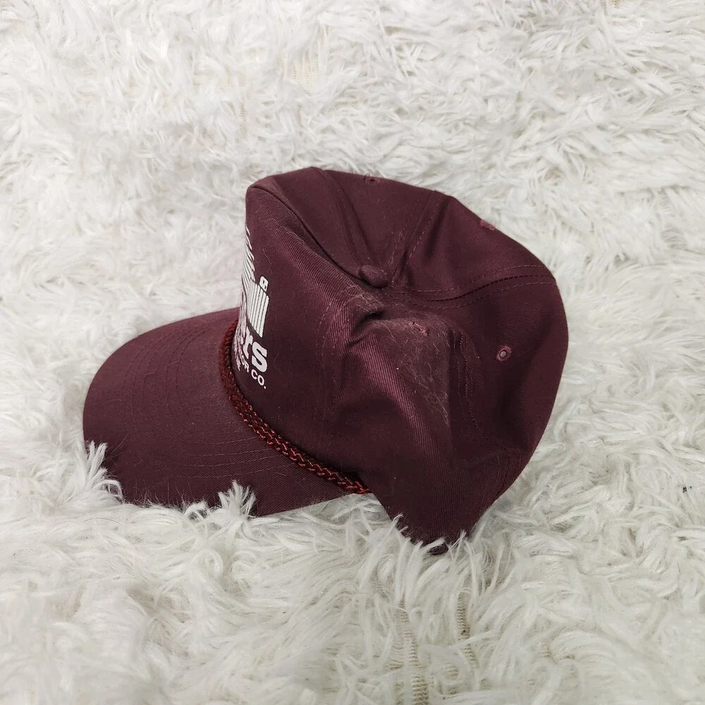 Vintage Farmer's Cooperative Elevator Co. Burgandy Snapback Trucker Hat